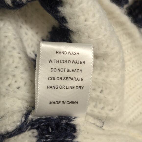 Marea Blue and White Striped V-Neck Cardigan Size S - Picture 8 of 9